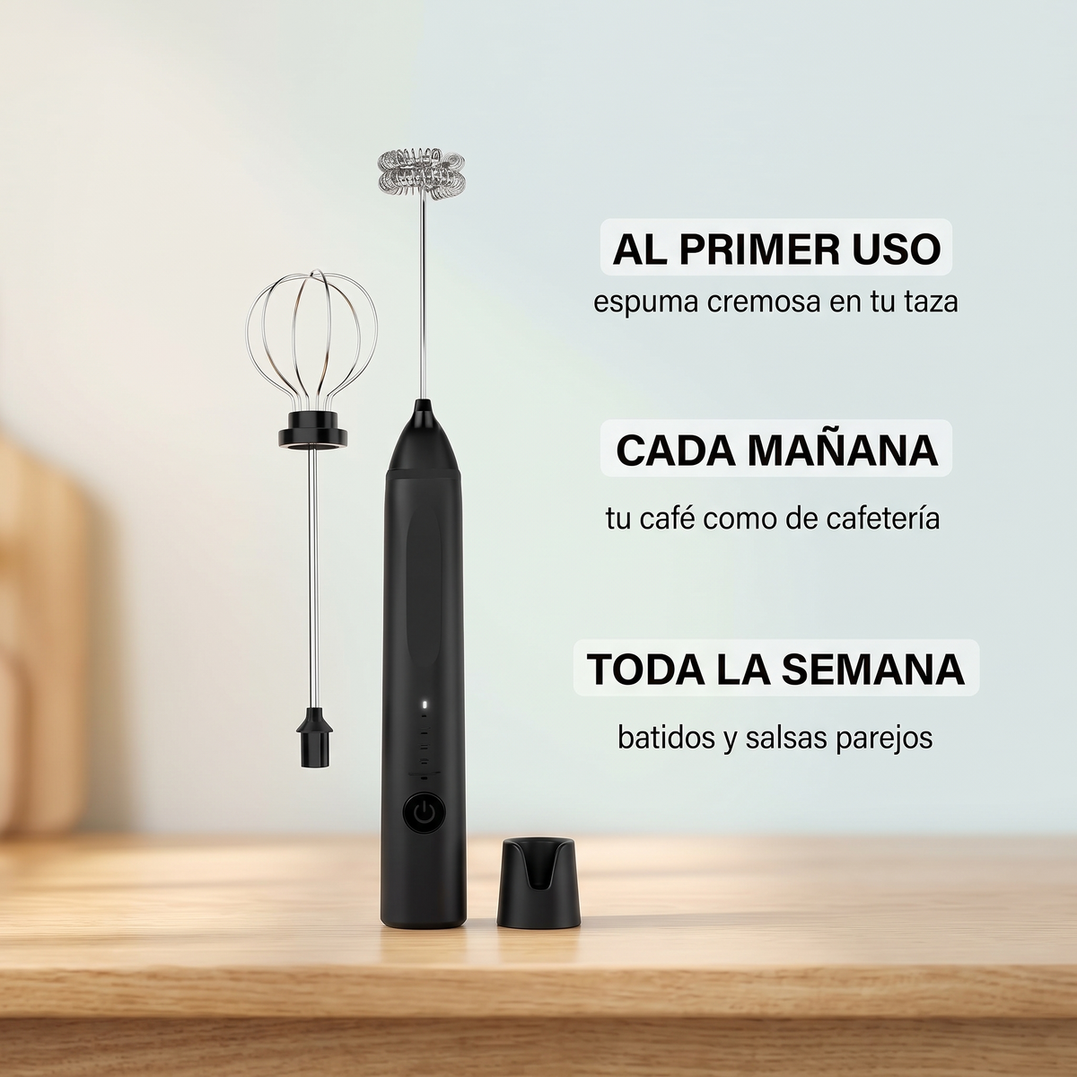 Espumador de leche eléctrico 2 en 1 – espuma cremosa al instante