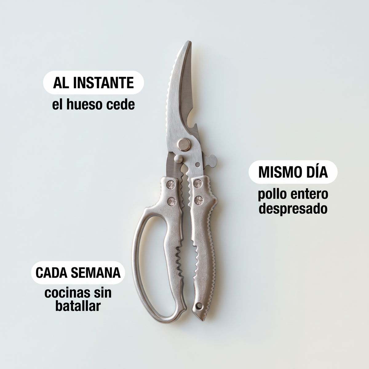 2x1 Tijeras para pollo de acero – Cortan hueso de una apretada