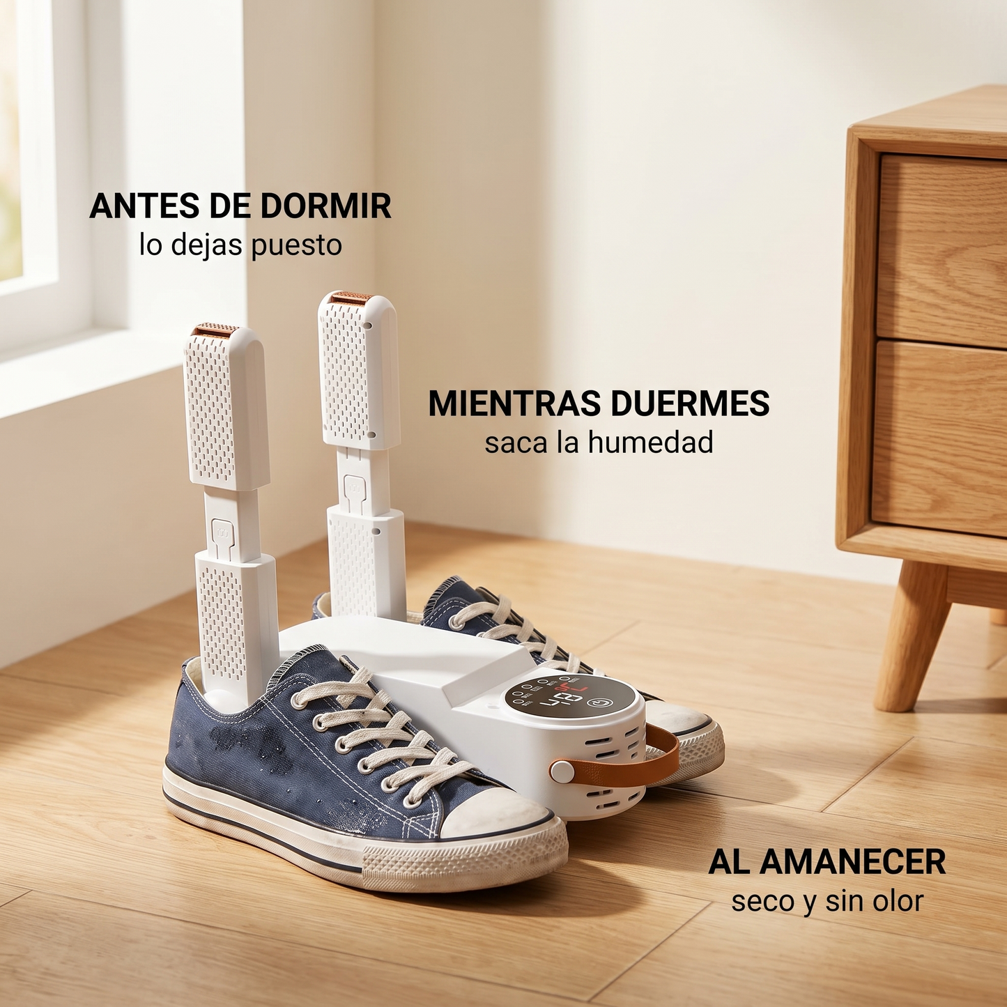 Secador eléctrico de zapatos – seca por dentro y quita el olor