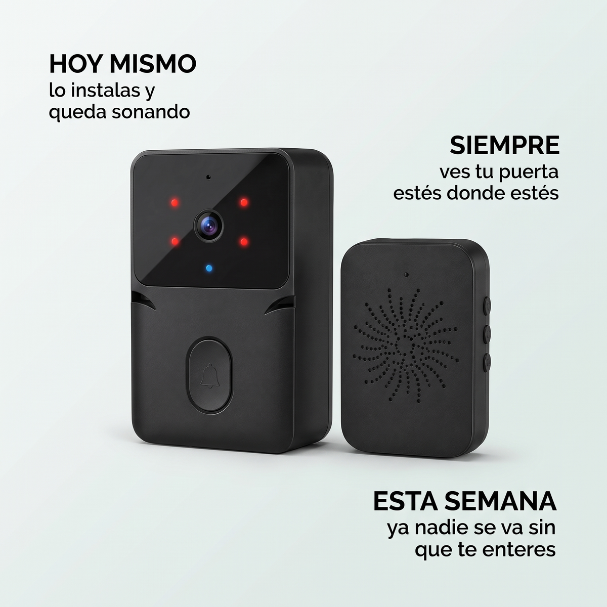 Timbre inalámbrico WiFi con cámara – mira quién toca