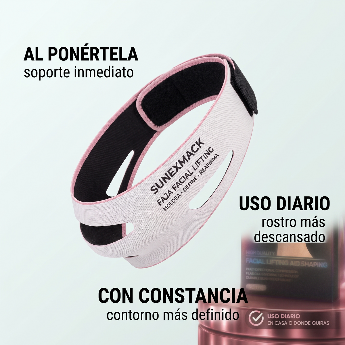 Faja facial moldeadora – define tu mandíbula en casa