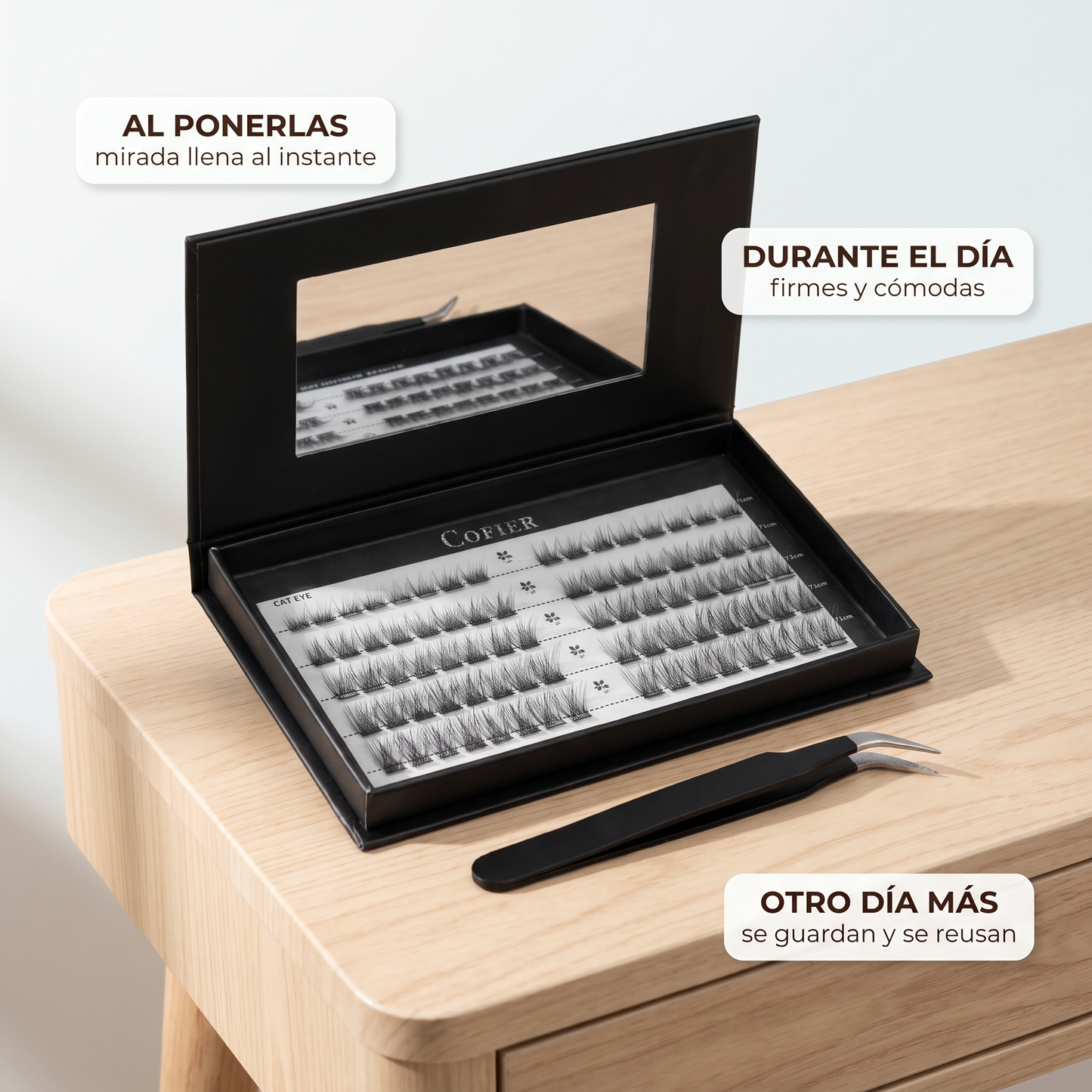 2x1 Kit de pestañas postizas autoadhesivas – Sin pegamento