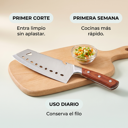 Cuchillo de chef asiático – corte limpio en tu cocina diaria