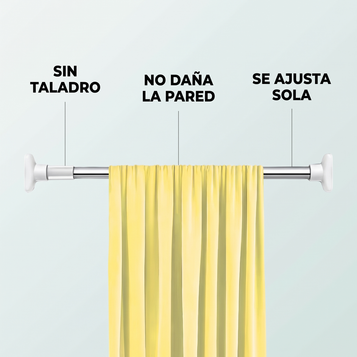 Barra extensible para cortina de baño – sin taladrar