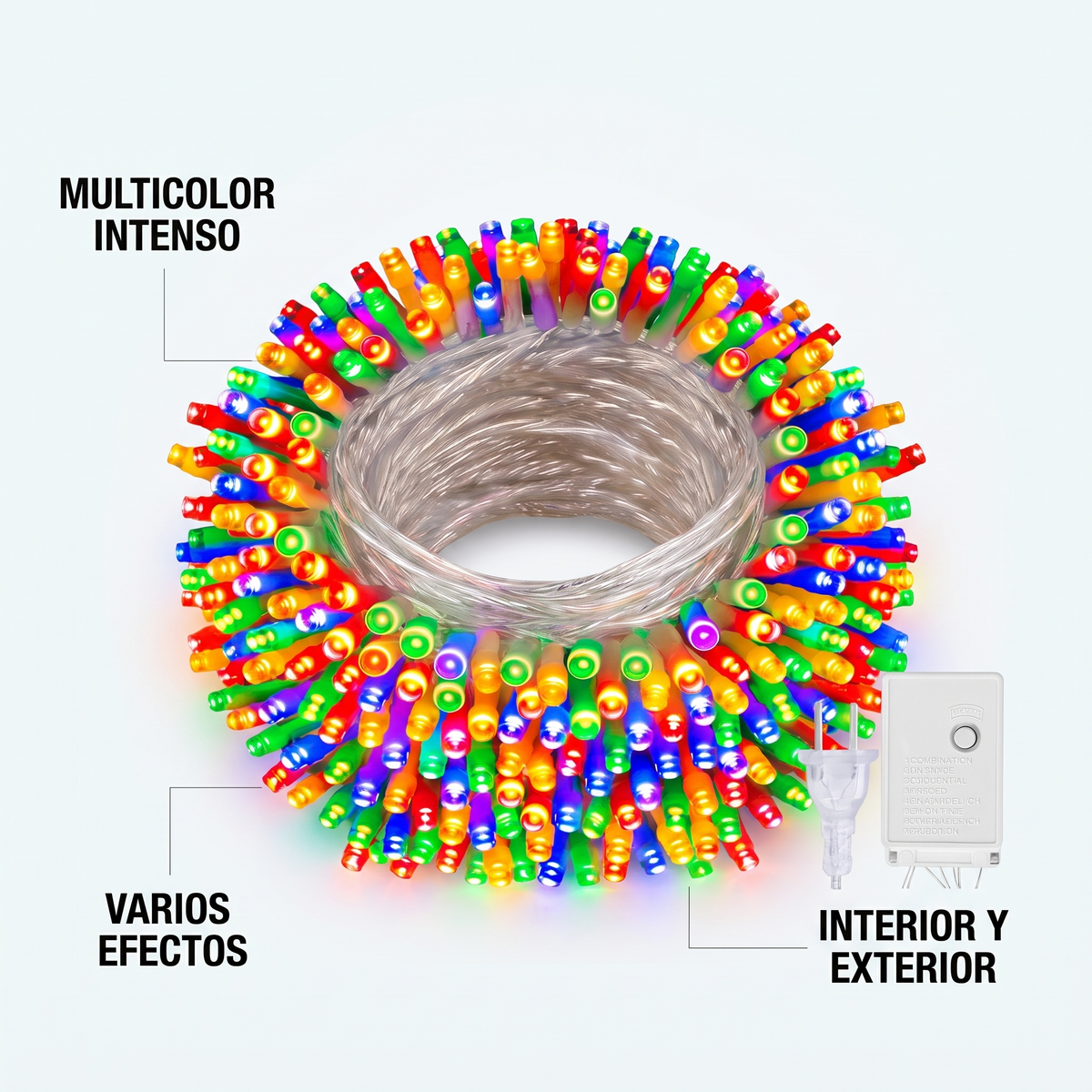 50m Luces LED navideñas impermeables – decora dentro y fuera