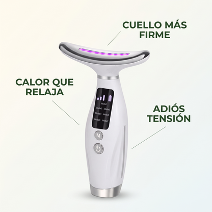 Masajeador facial y de cuello LED – Piel más firme en casa
