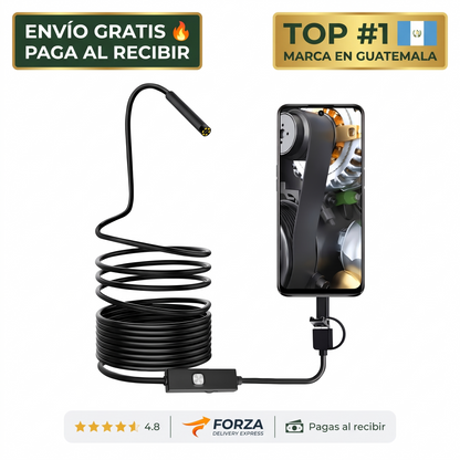 Endoscopio USB con luz LED – Mira dentro sin romper nada
