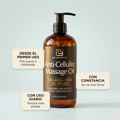 Aceite anticelulítico con colágeno – piel firme y suave