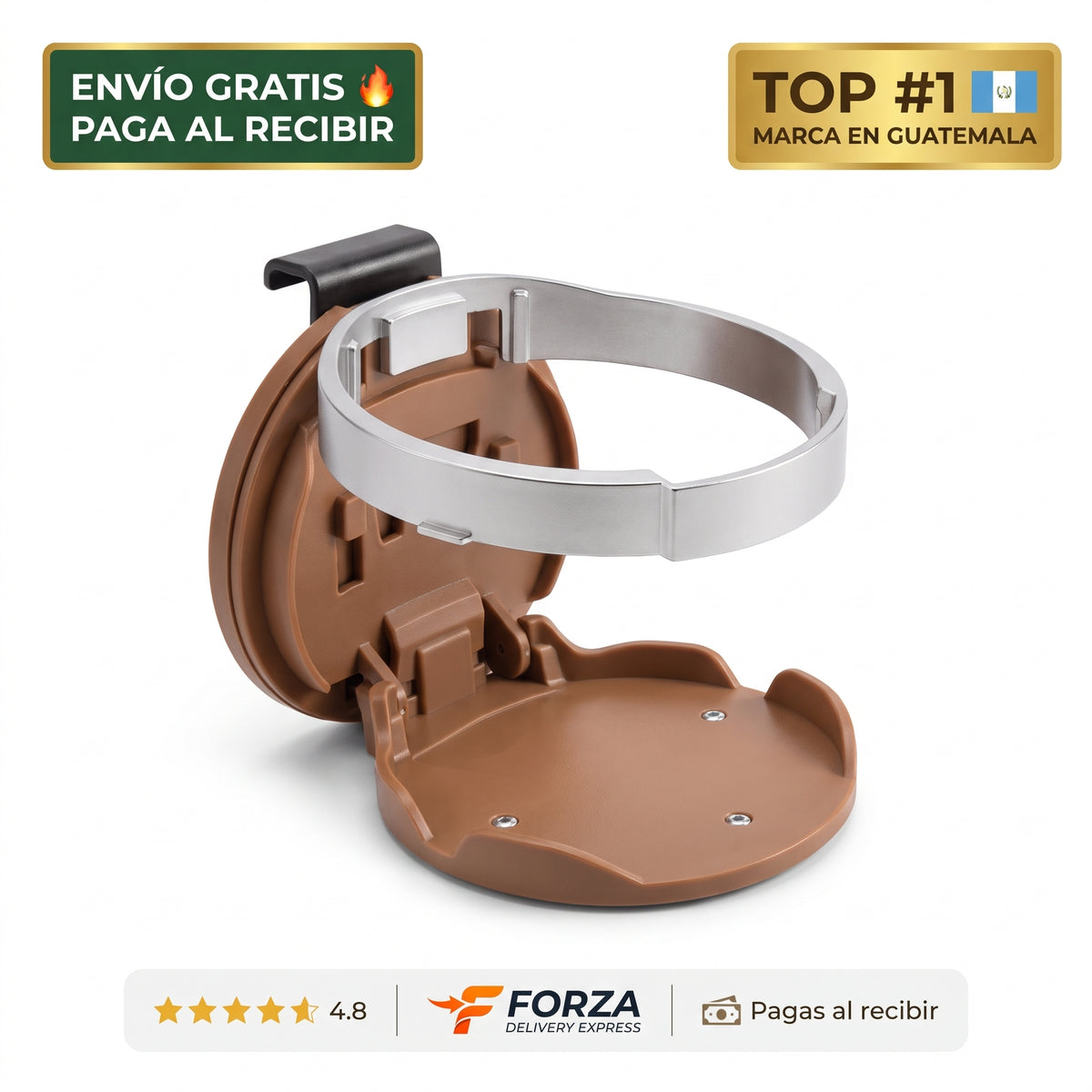 Portavasos plegable para puerta de coche – sin taladrar