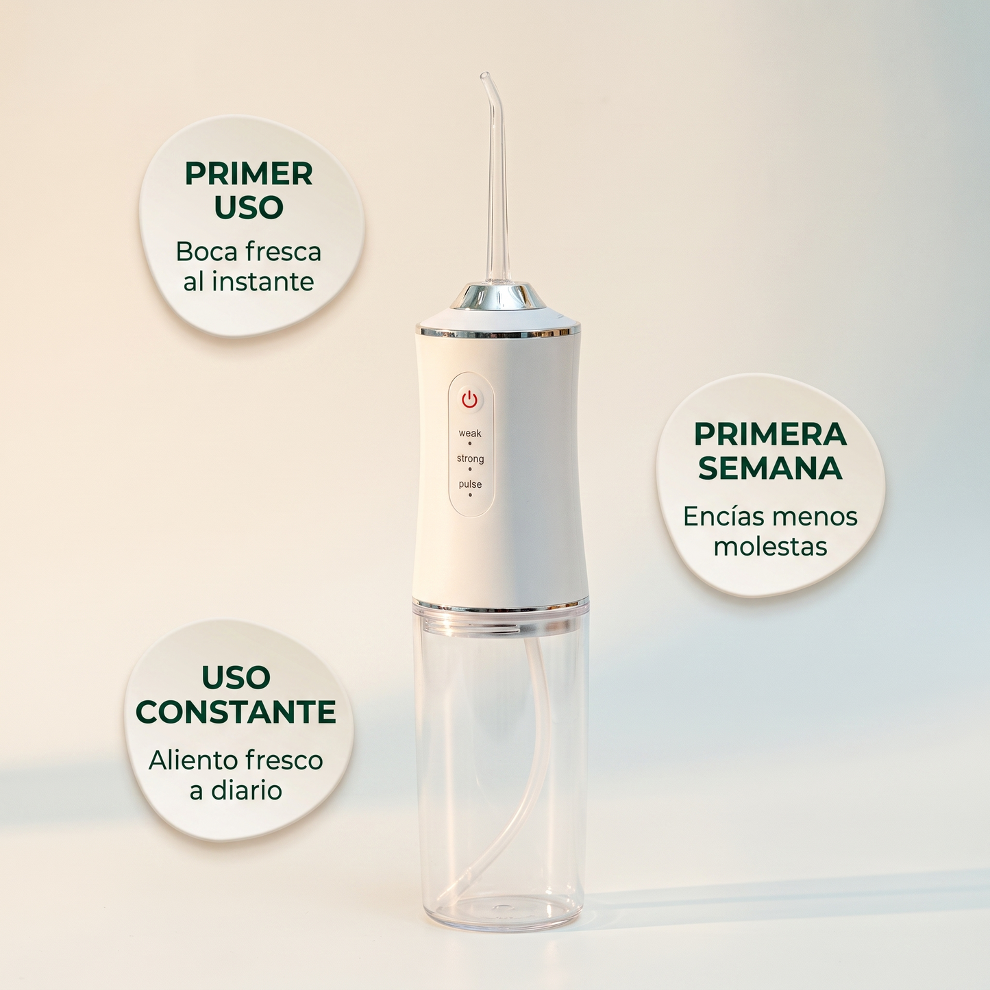 Irrigador bucal portátil recargable – Limpieza profunda diaria