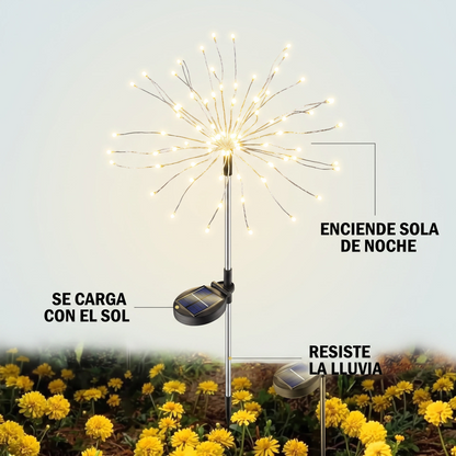 2x1 Luces solares diente de león – iluminan tu jardín sin cables