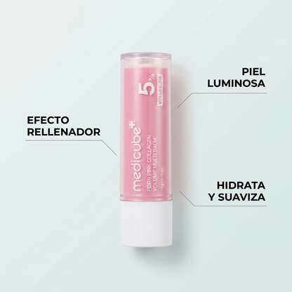 Bálsamo facial en barra colágeno rosa – efecto rellenador