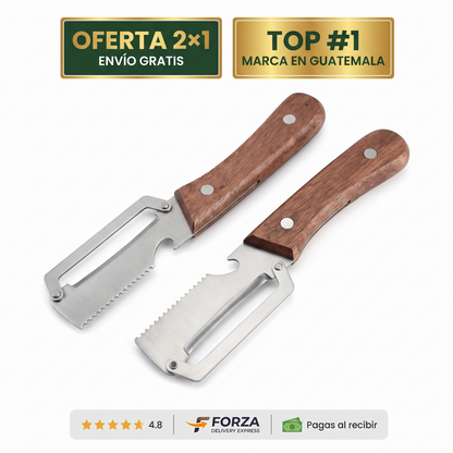 2x1 Pelador de verduras acero inoxidable – Pela sin hacer fuerza