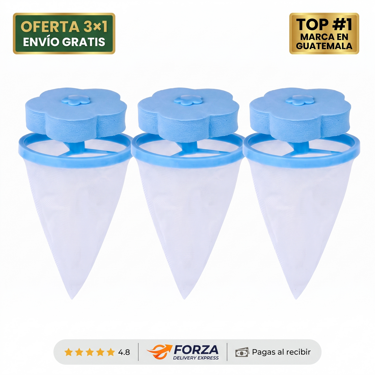 Pack 3 Filtros atrapapelusas para lavadora – ropa sin pelo ni borra