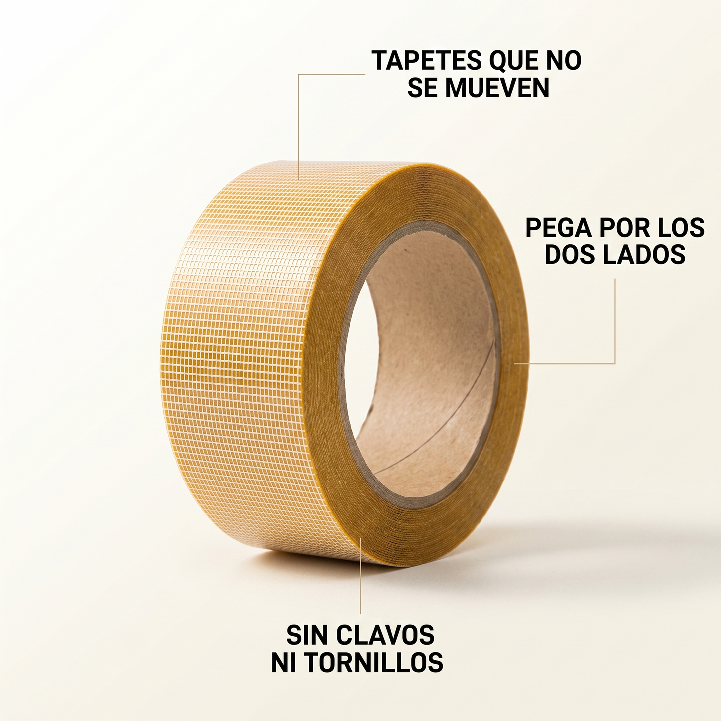 Cinta doble cara tipo malla – Fija tus tapetes sin moverse