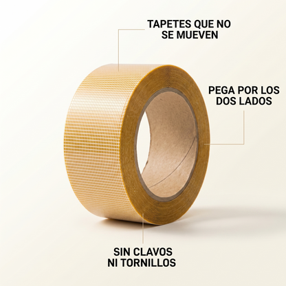 Cinta doble cara tipo malla – Fija tus tapetes sin moverse
