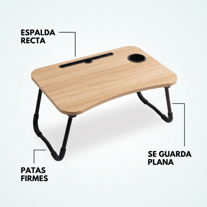 Mesa plegable para cama y laptop – trabaja cómodo sin dolor