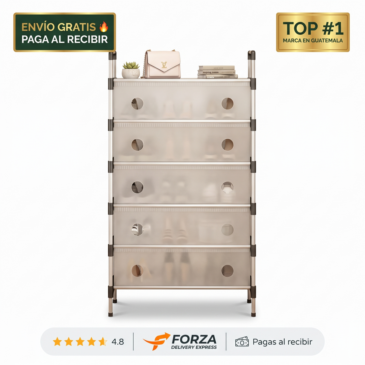 Zapatera 5 cajones – organiza tu ropa sin obras