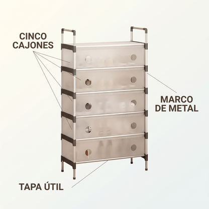 Zapatera 5 cajones – organiza tu ropa sin obras