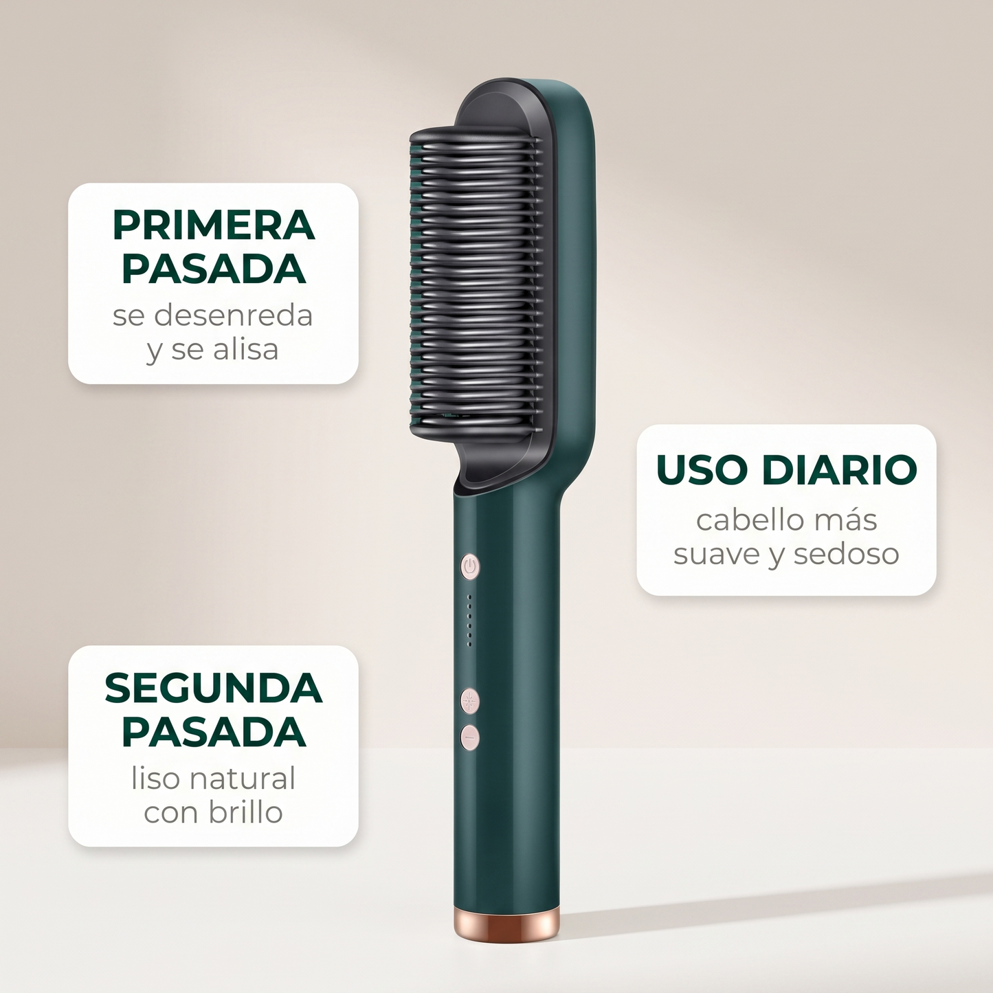 Plancha cepillo alisador de cabello – liso con brillo en minutos