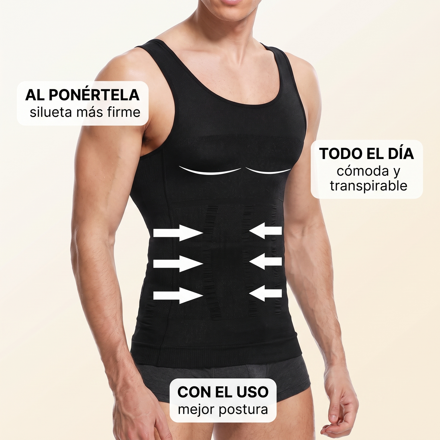 Camiseta de compresión térmica para hombre – abdomen más plano