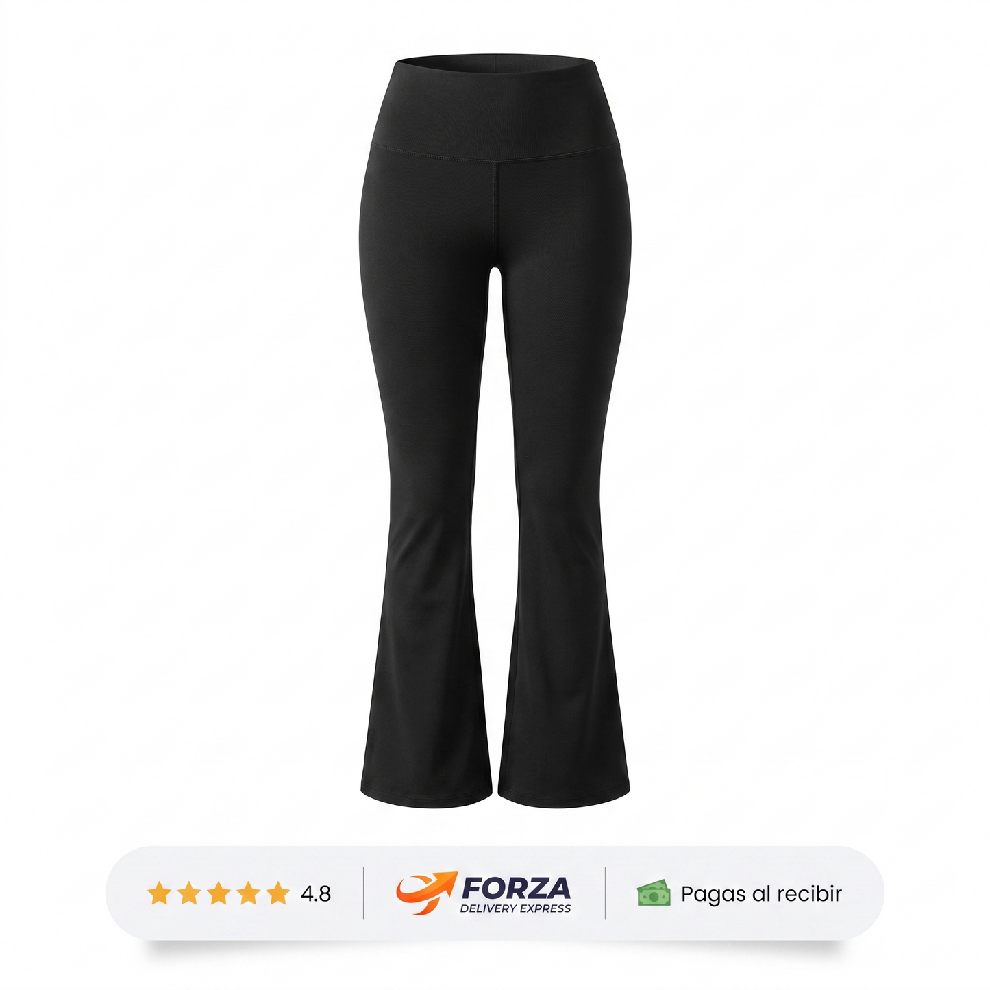 Licra pantalón con campana – cintura alta que estiliza