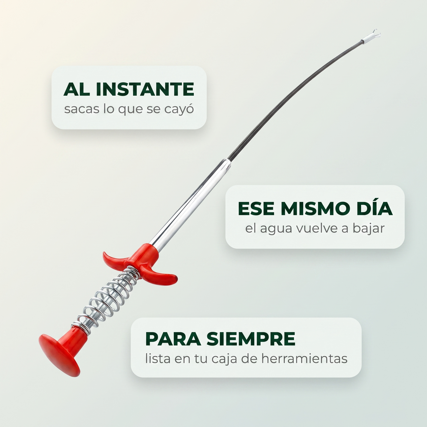 Pinza destapa baño flexible – Saca lo que cayó al drenaje