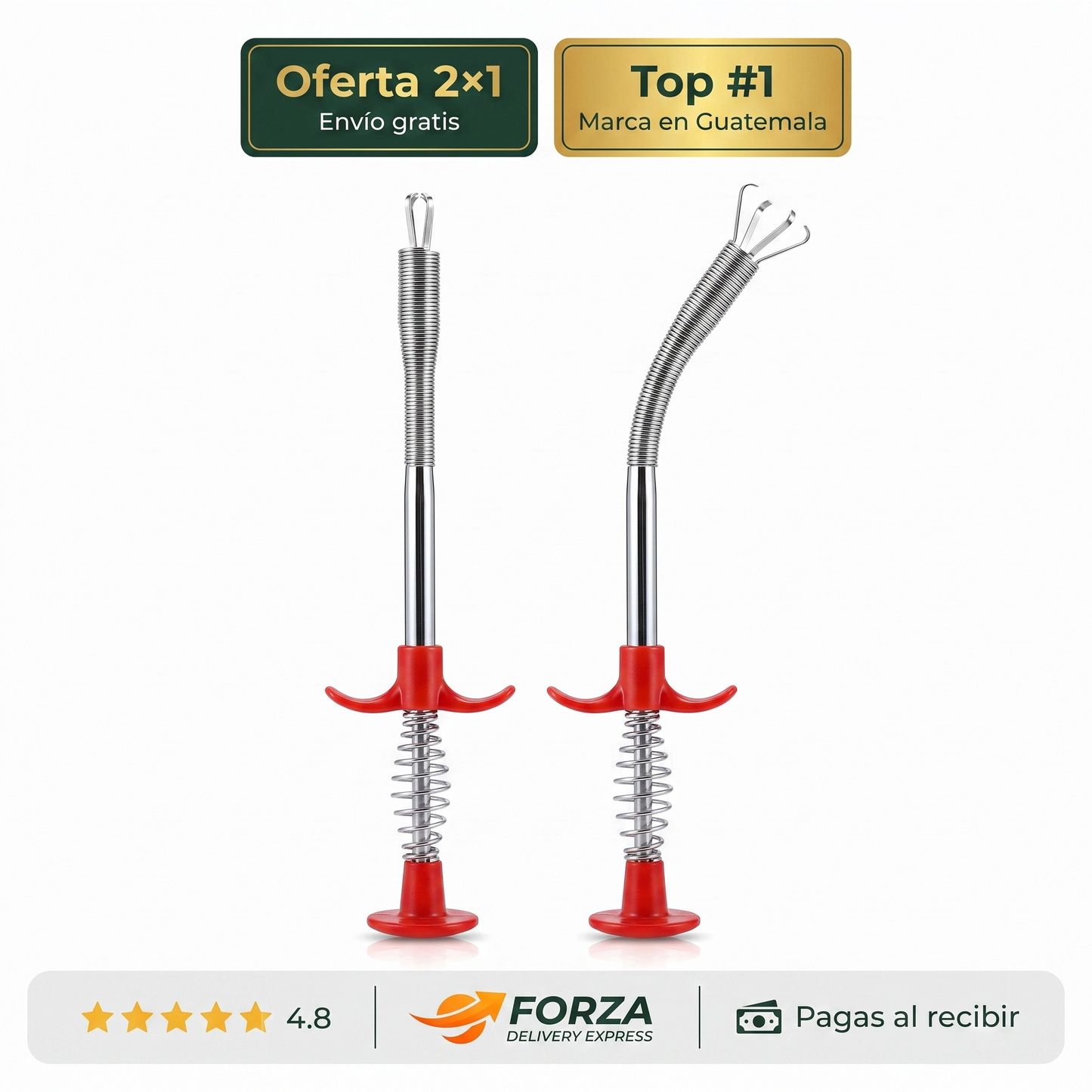 Pinza destapa baño flexible – Saca lo que cayó al drenaje