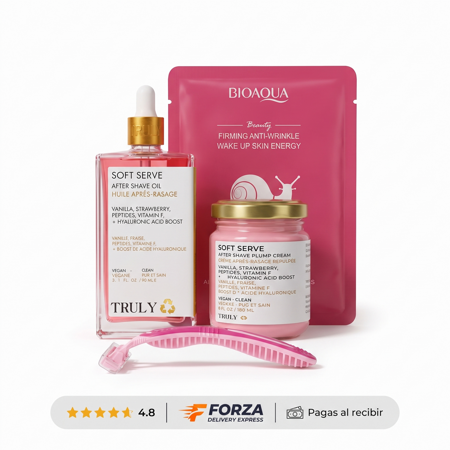 Combo 4 en 1 Truly Soft – piel suave sin irritación al rasurar