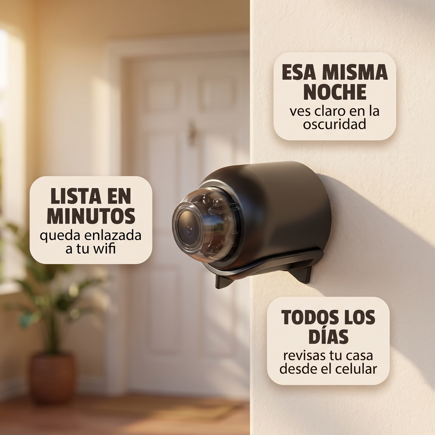 Cámara de seguridad WiFi – Cuida tu casa desde el celular