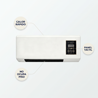 Calefactor de pared digital – calor rápido en tu cuarto