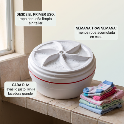 Mini lavadora portátil USB – lava tu ropa pequeña donde estés