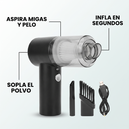 Mini aspiradora portátil 3 en 1 – limpia el carro sin cables