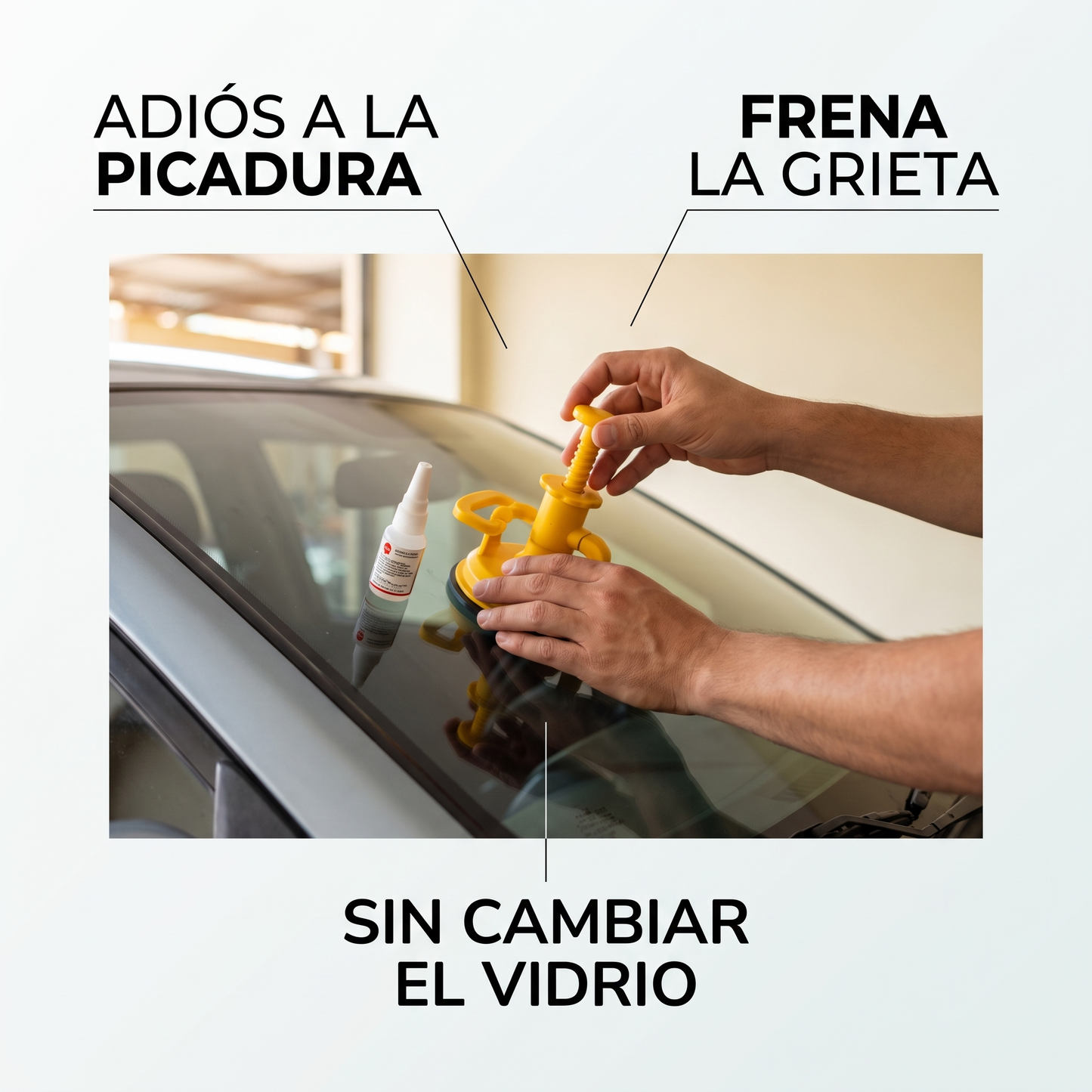 Kit reparador de parabrisas – Borra picaduras sin cambiar vidrio