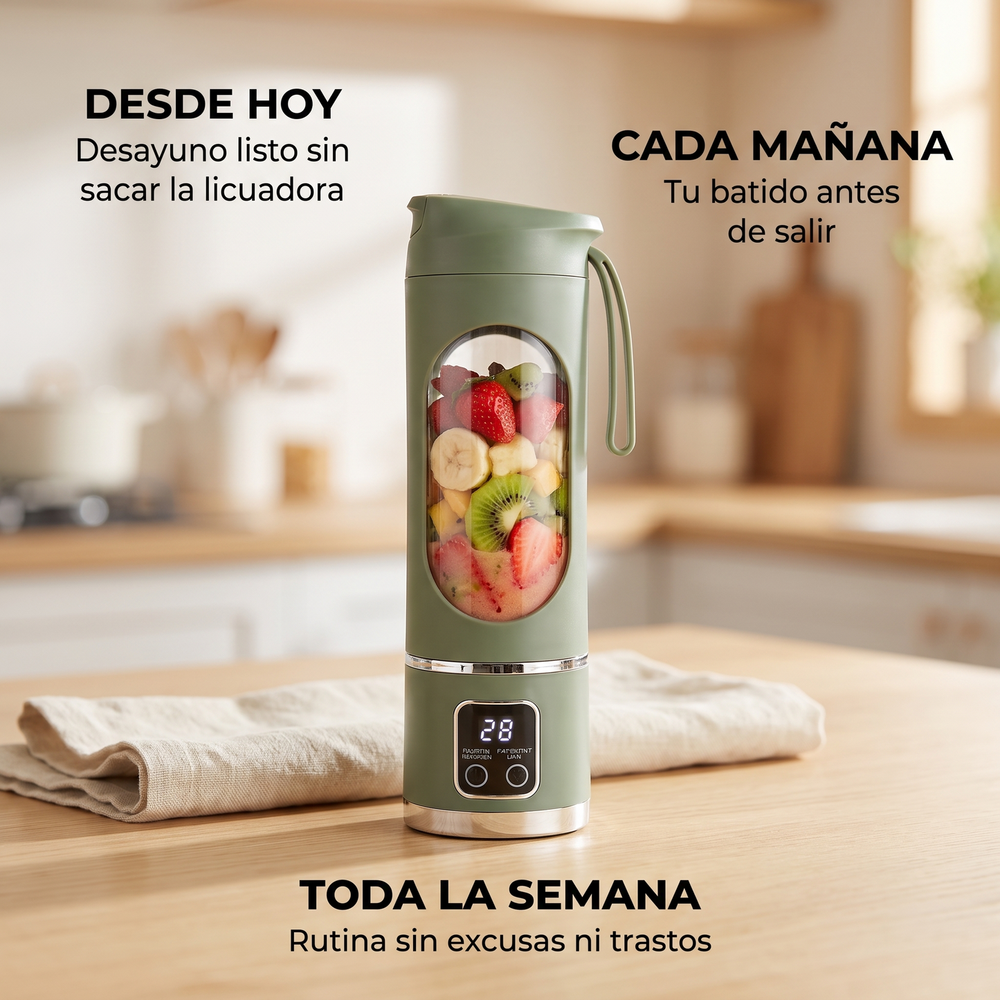 Vaso licuador portátil USB – Batidos listos donde estés