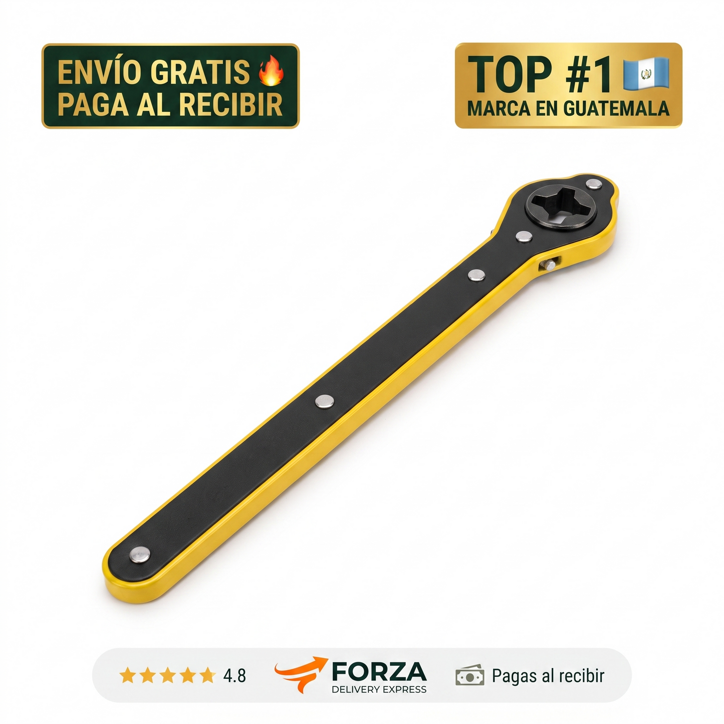 Llave de trinquete para gato de tijera – sube el auto sin fuerza