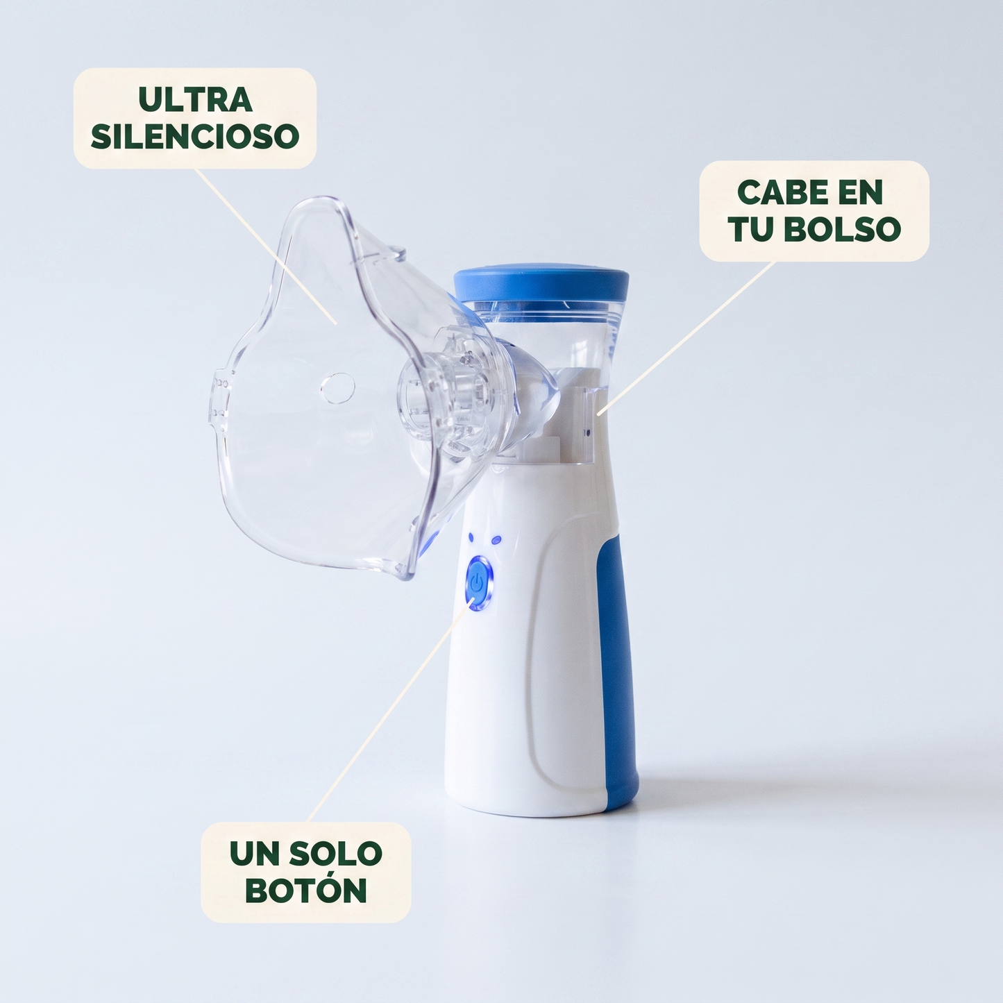 Nebulizador portátil ultrasónico – Alivio respiratorio en casa