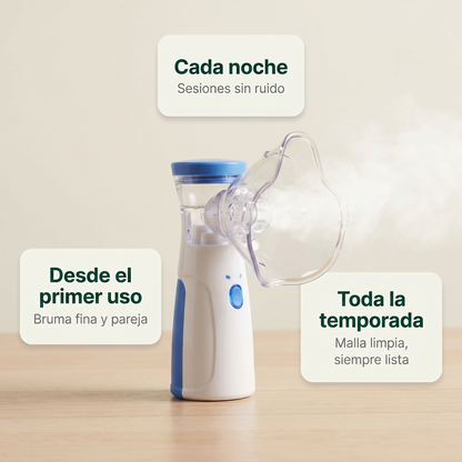 Nebulizador portátil ultrasónico – Alivio respiratorio en casa