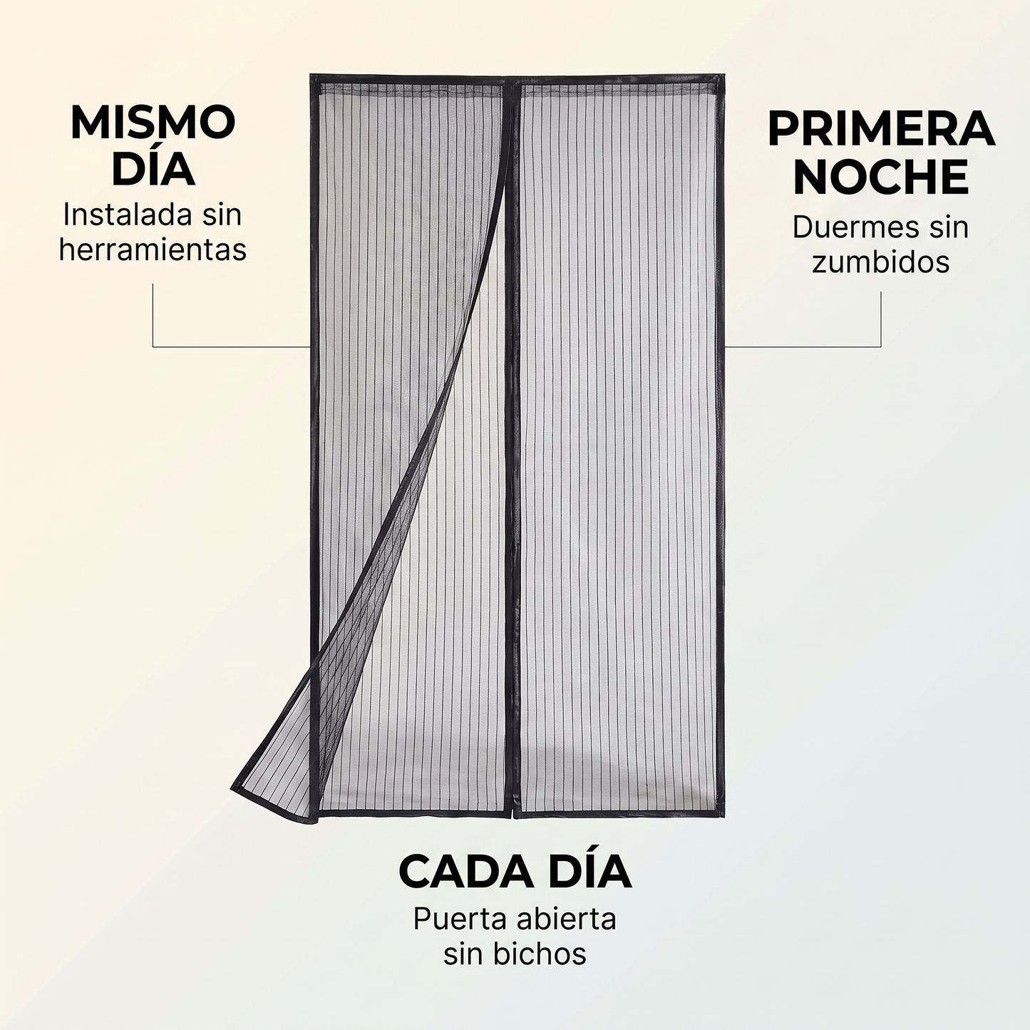 Cortina antimosquitos para puerta – Aire fresco sin bichos