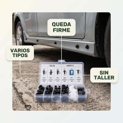 Kit de 100 clips automotrices – Repara tu carro sin taller