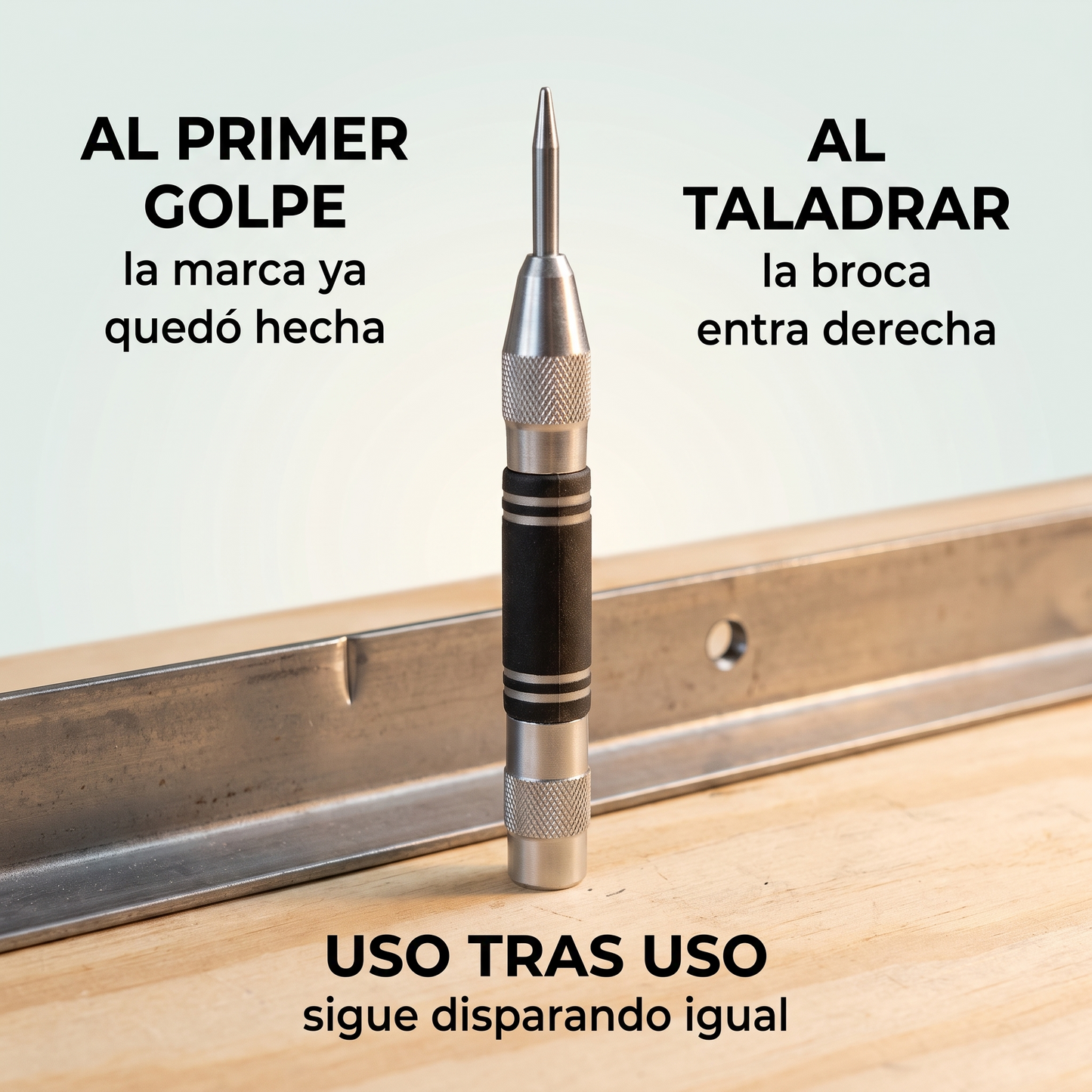 Punzón de centro automático – la broca ya no se te corre