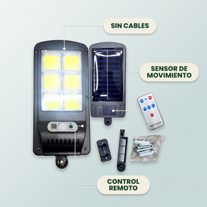 Lámpara solar de exterior con sensor – se enciende sola