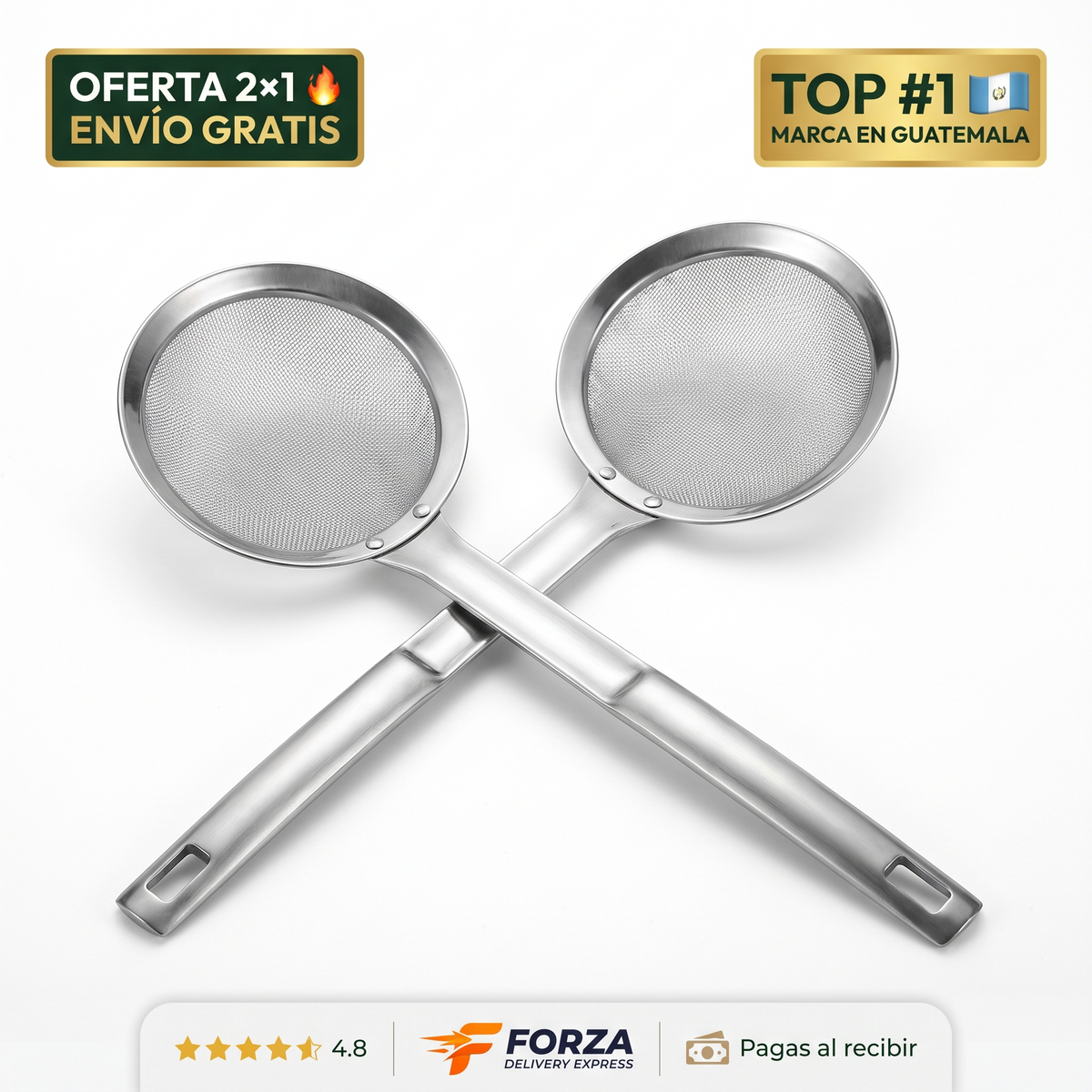 2x1 Colador espumadera de acero inoxidable – caldos sin grasa