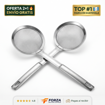 2x1 Colador espumadera de acero inoxidable – caldos sin grasa