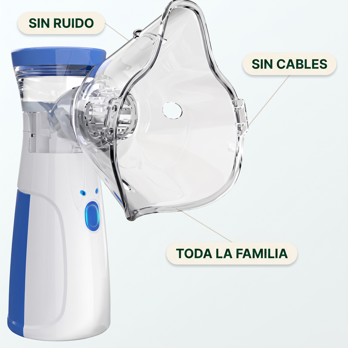 Nebulizador portátil mesh – terapia respiratoria sin ruido