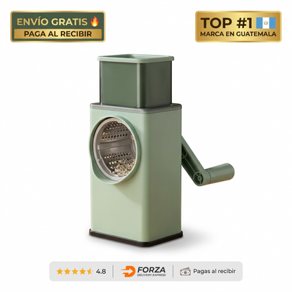 Rallador rotativo manual – ralla queso y verduras en segundos