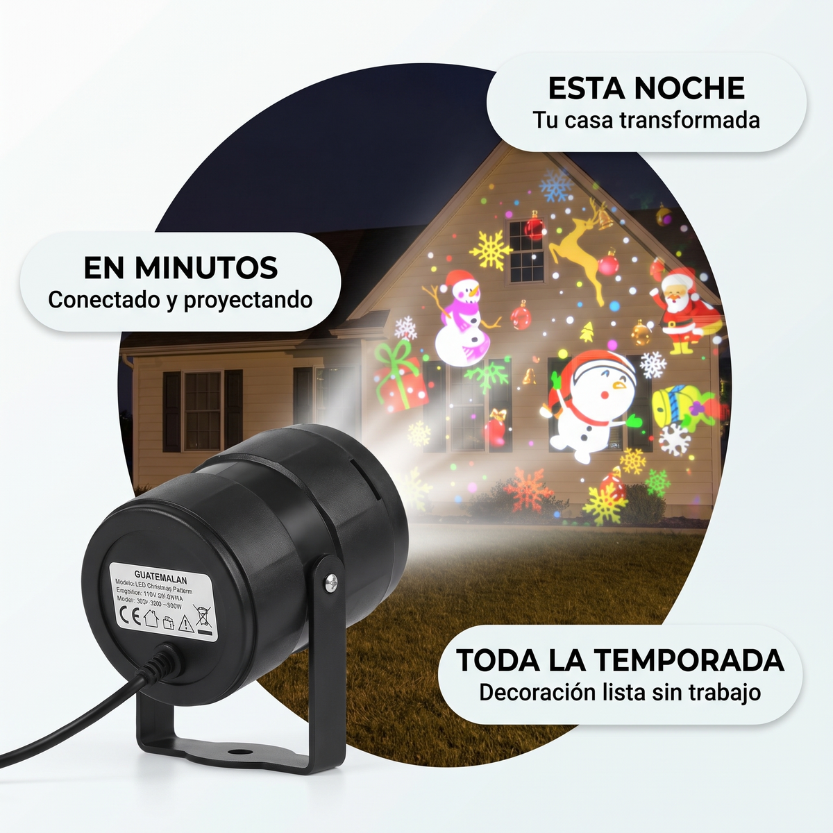 Proyector led navideño – Decora tu casa en minutos