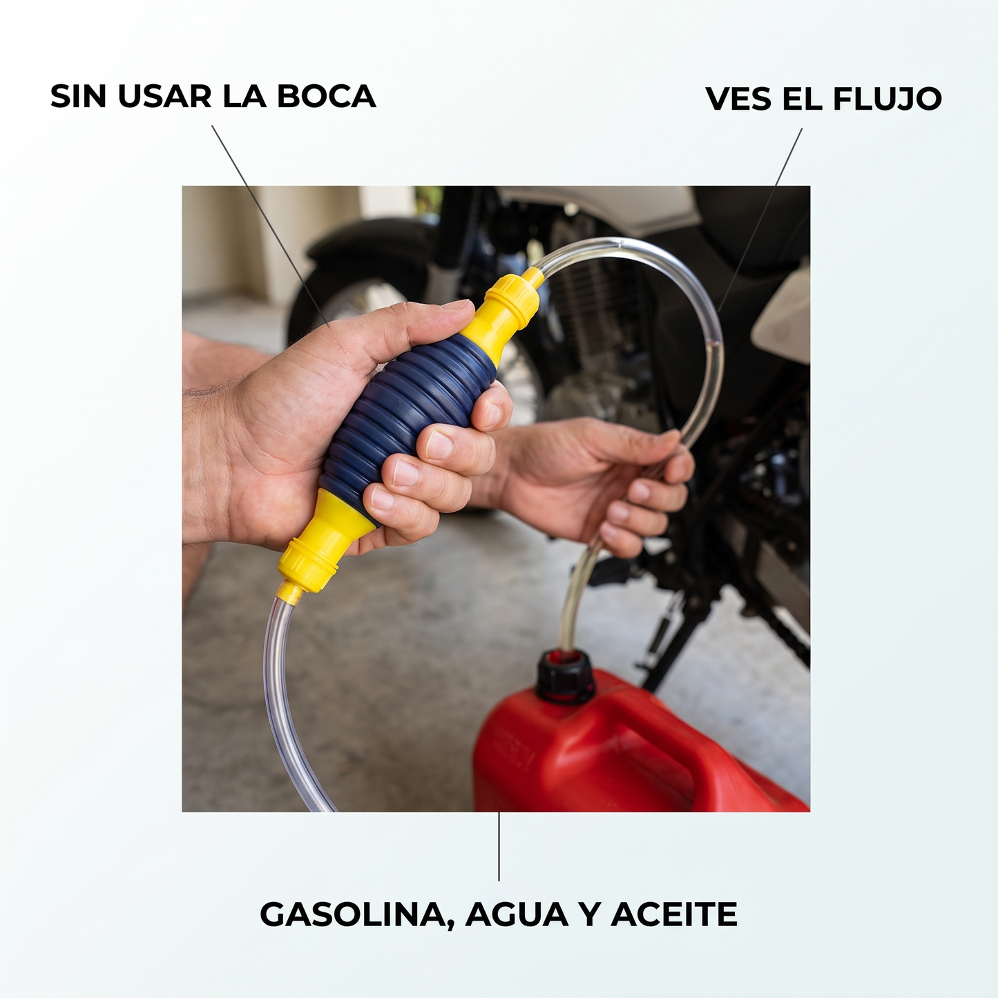Bomba manual de trasiego con manguera – Pasa liquidos sin problemas