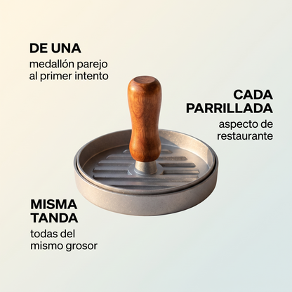 Molde prensador de hamburguesas – medallones parejos siempre