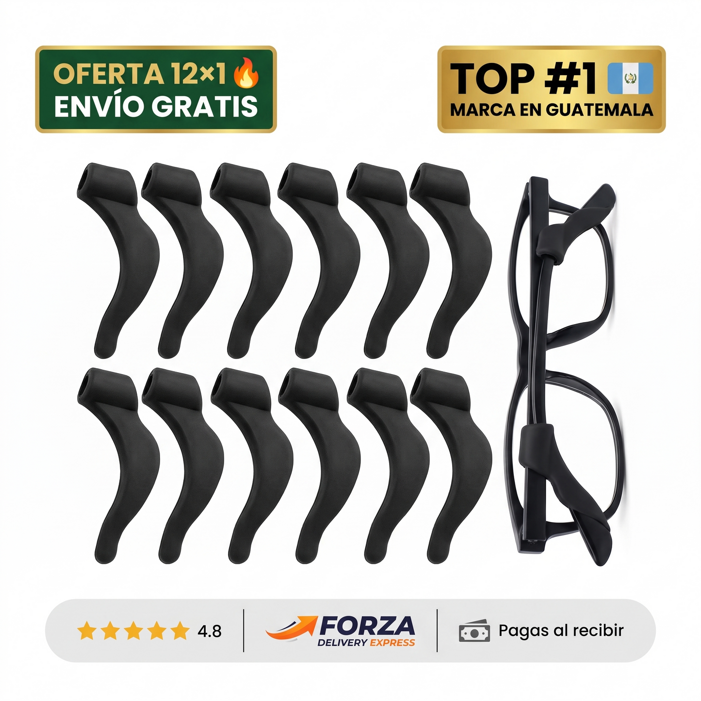 Pack 12 Soportes antideslizantes para lentes – Ya no se te resbalan